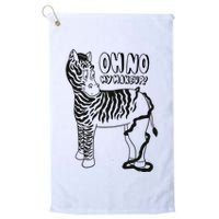 Oh No My Makeup Funny Zebra Golf Towel