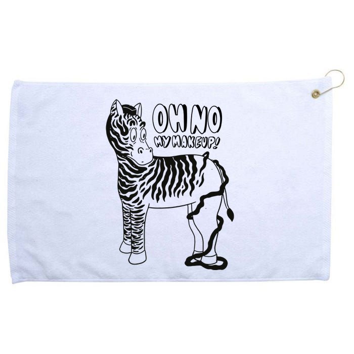 Oh No My Makeup Funny Zebra Grommeted Golf Towel