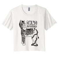 Oh No My Makeup Funny Zebra Crop Top