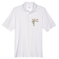 Obgyn Nurse Merry Christmas Reindeer Speculum Xmas Lights  Men's Origin Performance Pique Polo