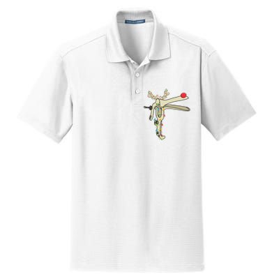 Obgyn Nurse Merry Christmas Reindeer Speculum Xmas Lights  Dry Zone Grid Polo