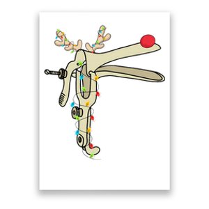 Obgyn Nurse Merry Christmas Reindeer Speculum Xmas Lights  Poster