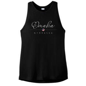 Omaha Nebraska Ne On Omaha Ladies PosiCharge Tri-Blend Wicking Tank