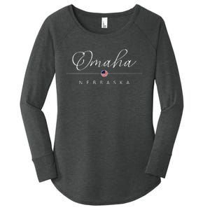 Omaha Nebraska Ne On Omaha Women's Perfect Tri Tunic Long Sleeve Shirt