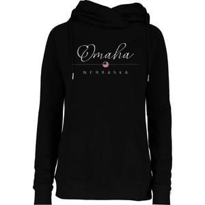 Omaha Nebraska Ne On Omaha Womens Funnel Neck Pullover Hood