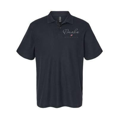 Omaha Nebraska Ne On Omaha Softstyle Adult Sport Polo