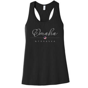 Omaha Nebraska Ne On Omaha Women's Racerback Tank