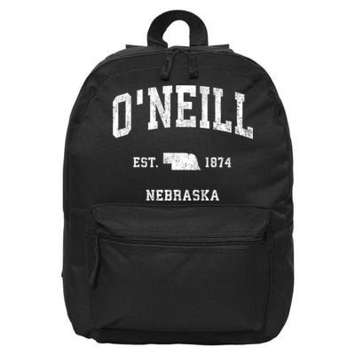 Oneill Nebraska Ne Vintage Established Athletic Sports Design 16 in Basic Backpack