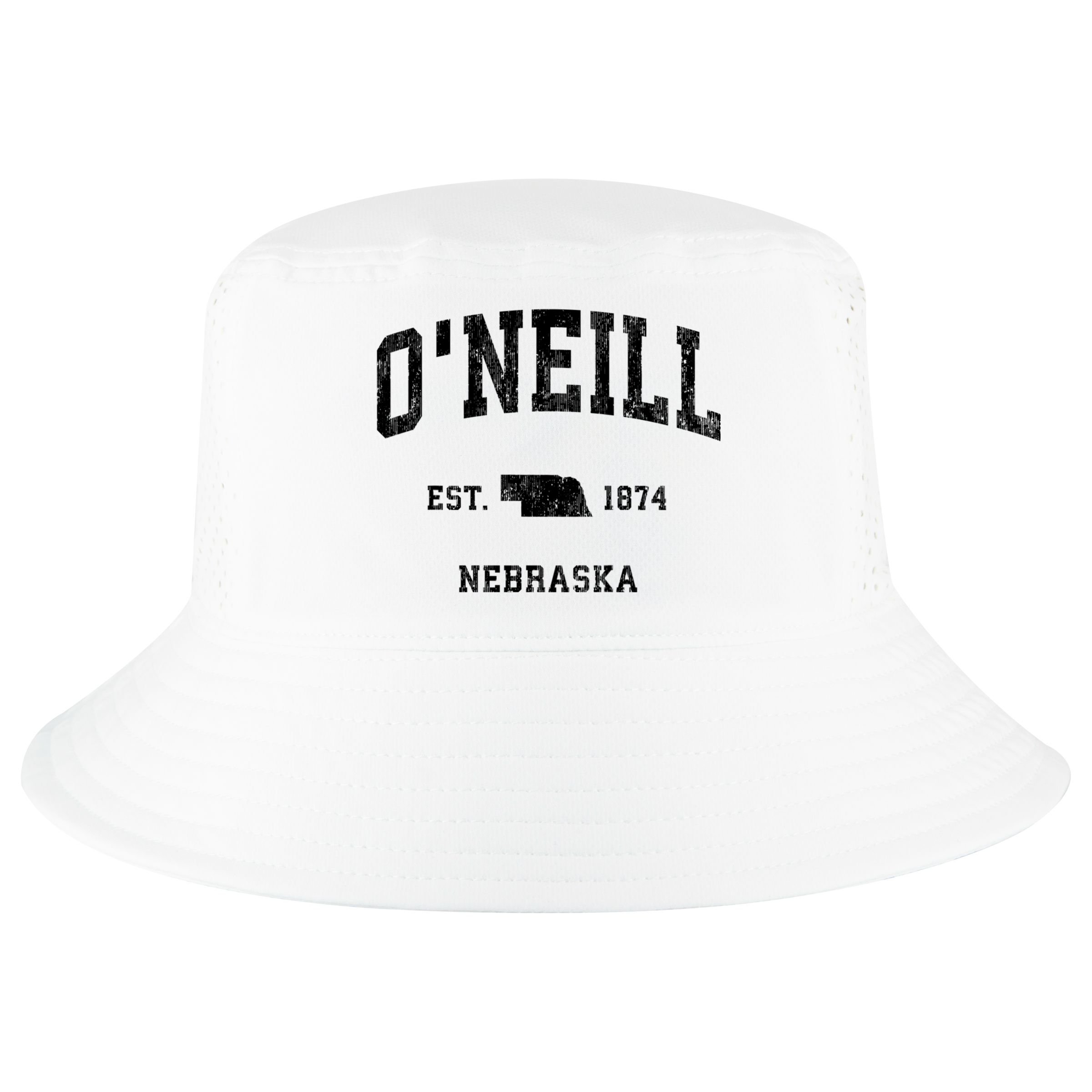 Oneill Nebraska Ne Vintage Established Athletic Sports Design Cool Comfort Performance Bucket Hat