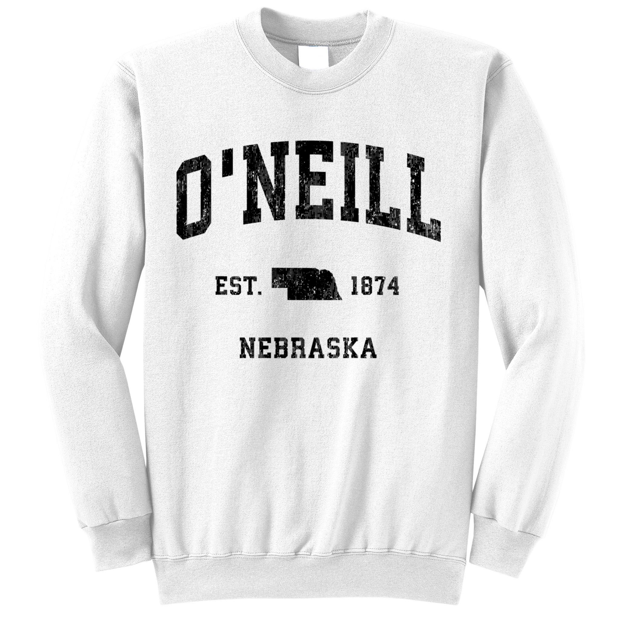 Oneill Nebraska Ne Vintage Established Athletic Sports Design Sweatshirt
