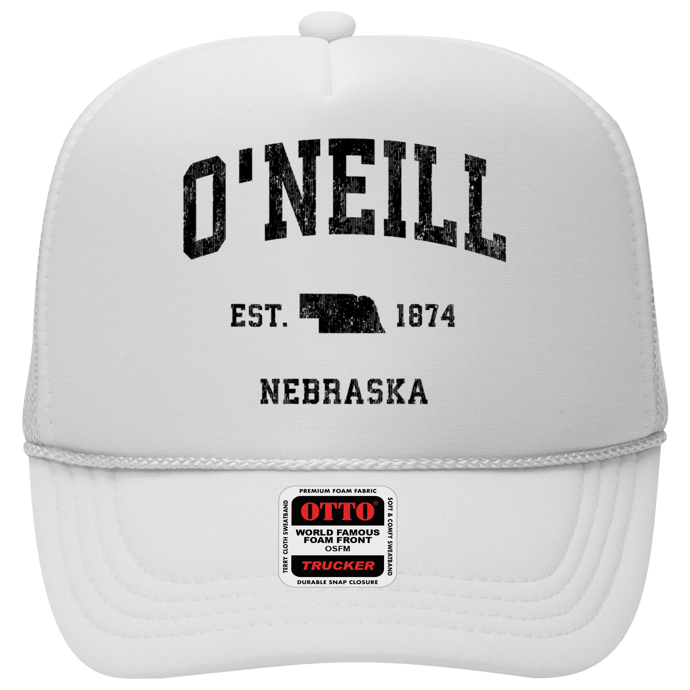 Oneill Nebraska Ne Vintage Established Athletic Sports Design Hat