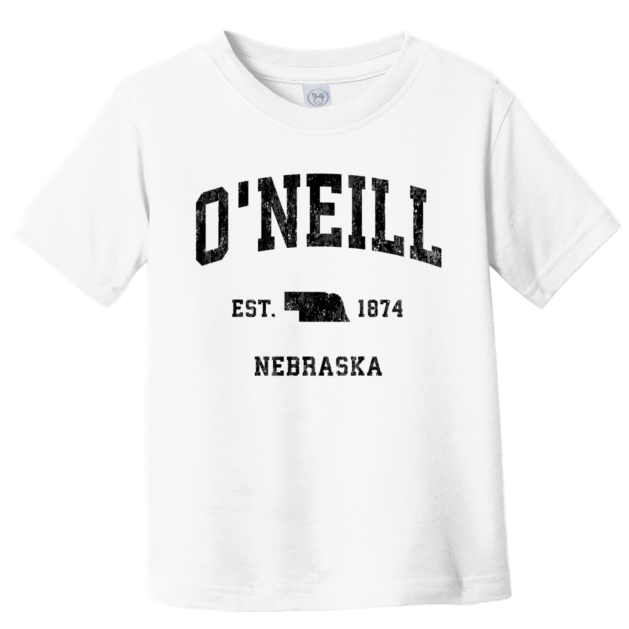 Oneill Nebraska Ne Vintage Established Athletic Sports Design Toddler T-Shirt