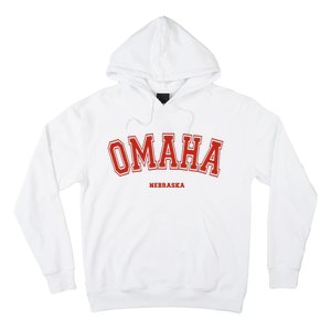 Omaha Nebraska NE Red Letter Graphic On Omaha Hoodie