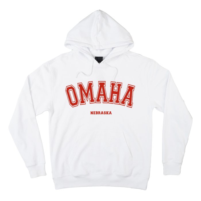 Omaha Nebraska NE Red Letter Graphic On Omaha Hoodie