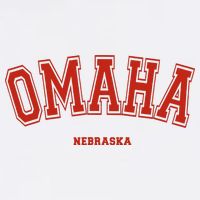 Omaha Nebraska NE Red Letter Graphic On Omaha T-Shirt