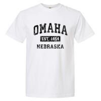 Omaha Nebraska Ne Vintage Established Sports Design Garment-Dyed Heavyweight T-Shirt