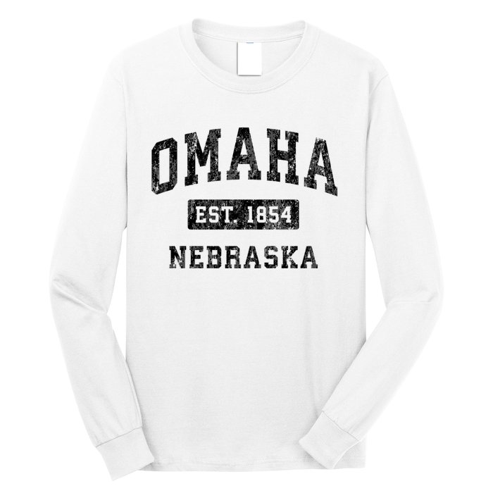 Omaha Nebraska Ne Vintage Established Sports Design Long Sleeve Shirt