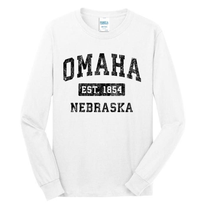 Omaha Nebraska Ne Vintage Established Sports Design Tall Long Sleeve T-Shirt