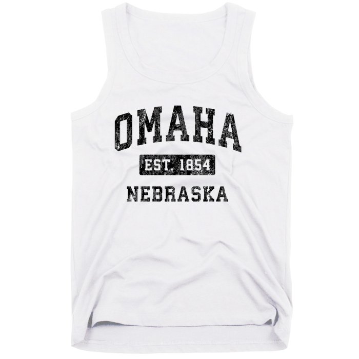 Omaha Nebraska Ne Vintage Established Sports Design Tank Top