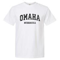 Omaha Nebraska Ne Vintage Varsity Sports Garment-Dyed Heavyweight T-Shirt