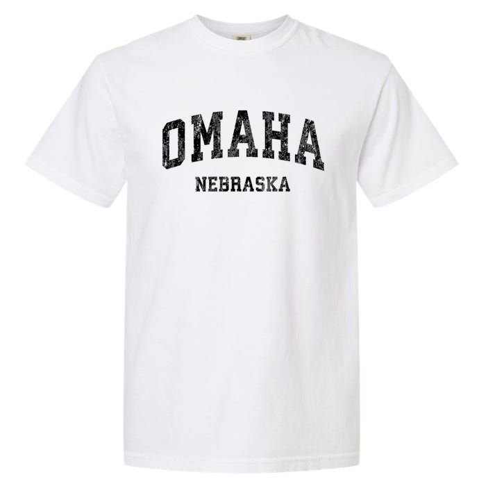 Omaha Nebraska Ne Vintage Varsity Sports Garment-Dyed Heavyweight T-Shirt