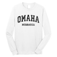 Omaha Nebraska Ne Vintage Varsity Sports Long Sleeve Shirt