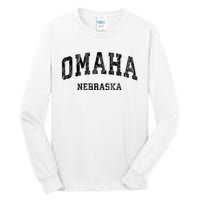 Omaha Nebraska Ne Vintage Varsity Sports Tall Long Sleeve T-Shirt