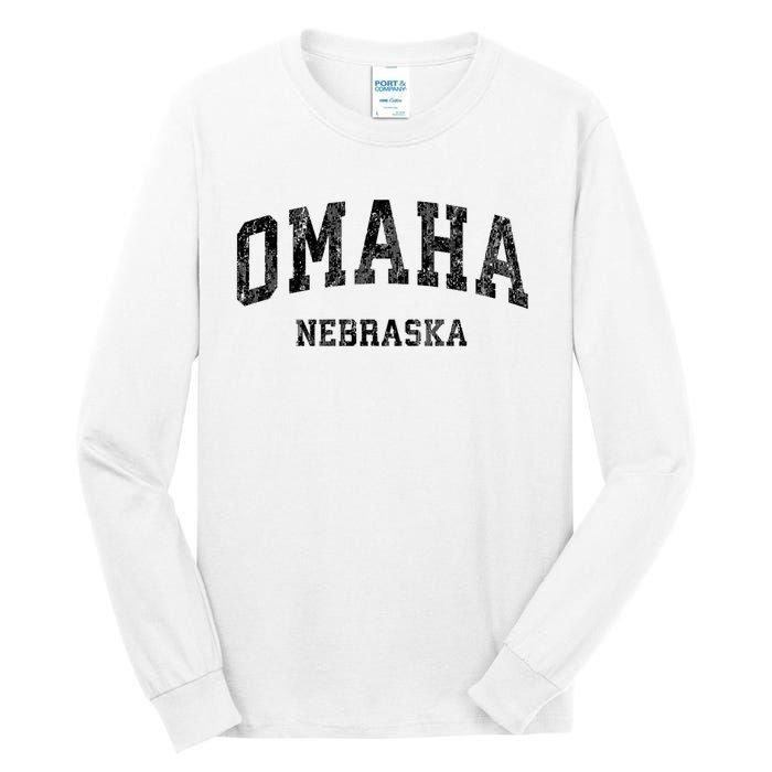 Omaha Nebraska Ne Vintage Varsity Sports Tall Long Sleeve T-Shirt