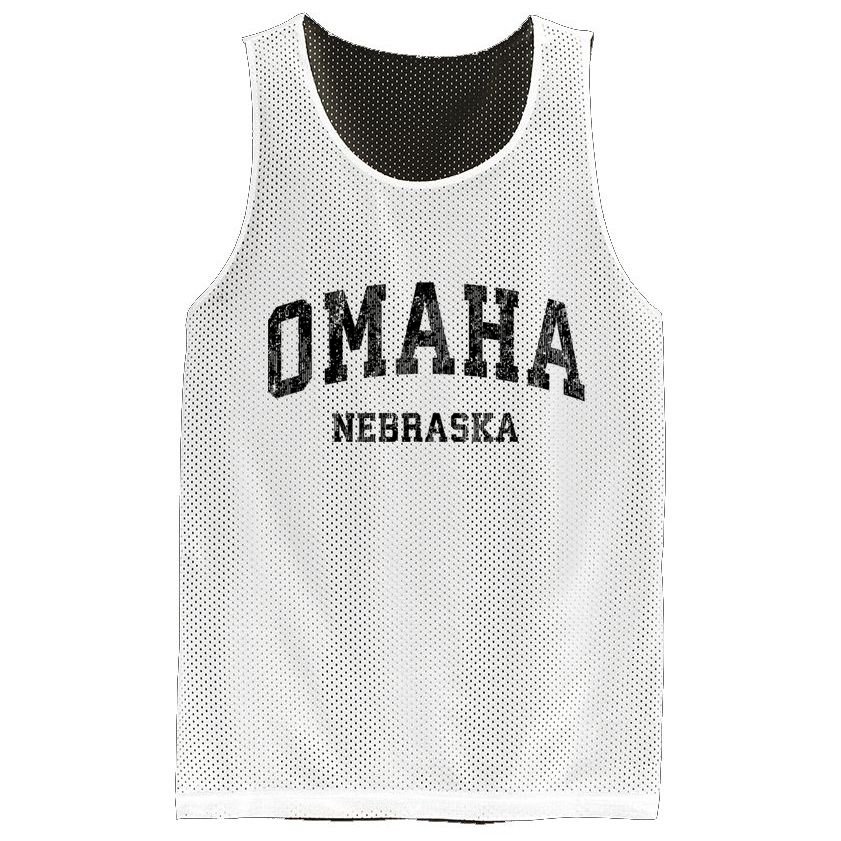 Omaha Nebraska Ne Vintage Varsity Sports Mesh Reversible Basketball Jersey Tank