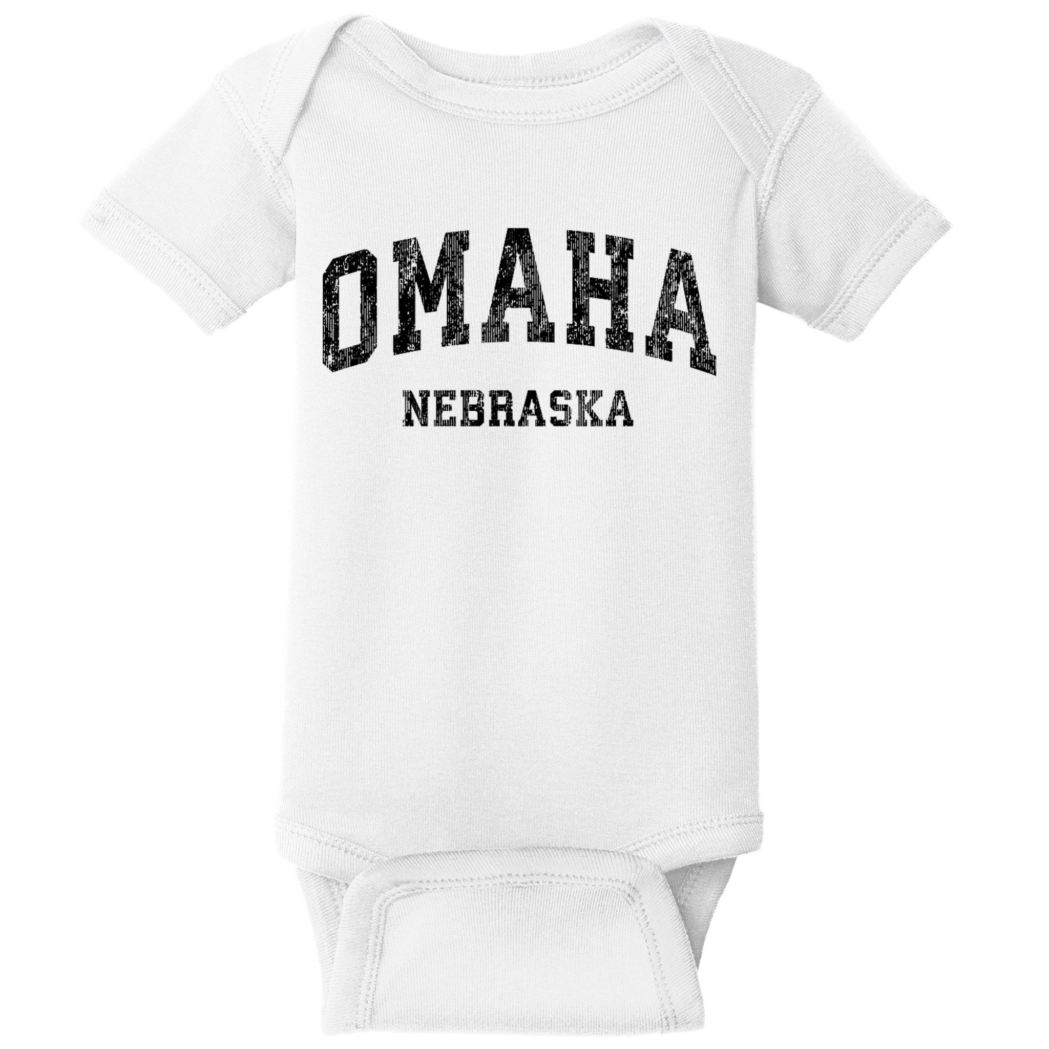 Omaha Nebraska Ne Vintage Varsity Sports Baby Bodysuit