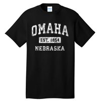 Omaha Nebraska Ne Vintage Established Sports Tall T-Shirt