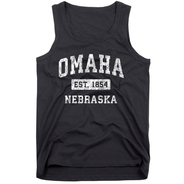 Omaha Nebraska Ne Vintage Established Sports Tank Top