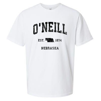 ONeill Nebraska Ne Vintage Athletic Black Sports Sueded Cloud Jersey T-Shirt