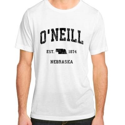 ONeill Nebraska Ne Vintage Athletic Black Sports Adult ChromaSoft Performance T-Shirt