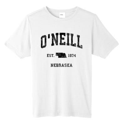 ONeill Nebraska Ne Vintage Athletic Black Sports Tall Fusion ChromaSoft Performance T-Shirt