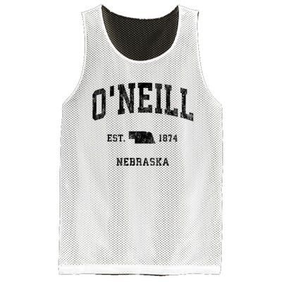 ONeill Nebraska Ne Vintage Athletic Black Sports Mesh Reversible Basketball Jersey Tank