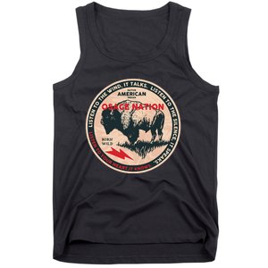 Osage Nation Native American Indian Born Freedom Wild Buffal Tank Top