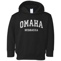 Omaha Nebraska Ne Vintage Varsity Sports Toddler Hoodie