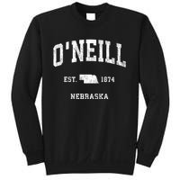 ONeill Nebraska Ne Vintage Athletic Black Sports Sweatshirt