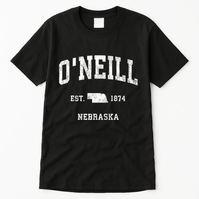 ONeill Nebraska Ne Vintage Athletic Black Sports Tall T-Shirt