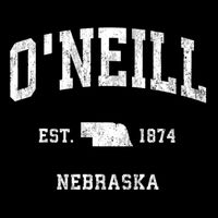 ONeill Nebraska Ne Vintage Athletic Black Sports Baby Bodysuit