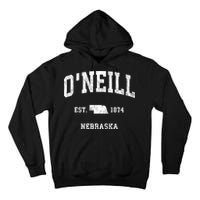 ONeill Nebraska Ne Vintage Athletic Black Sports Tall Hoodie