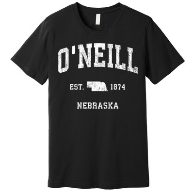 ONeill Nebraska Ne Vintage Athletic Premium T-Shirt