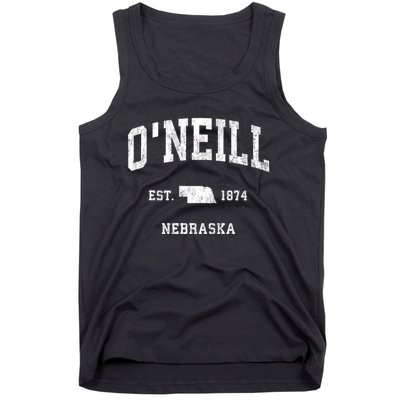 ONeill Nebraska Ne Vintage Athletic Tank Top