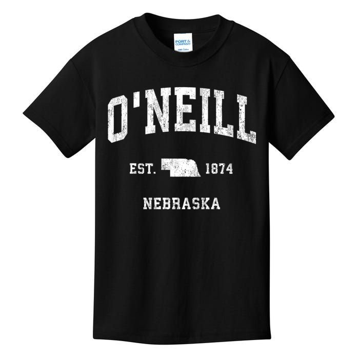 ONeill Nebraska Ne Vintage Athletic Kids T-Shirt