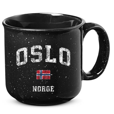 Oslo Norway Norge Vintage Athletic Sports 15oz Campfire Ceramic Mug