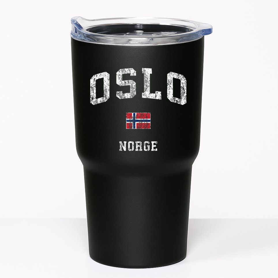 Oslo Norway Norge Vintage Athletic Sports Tumbler