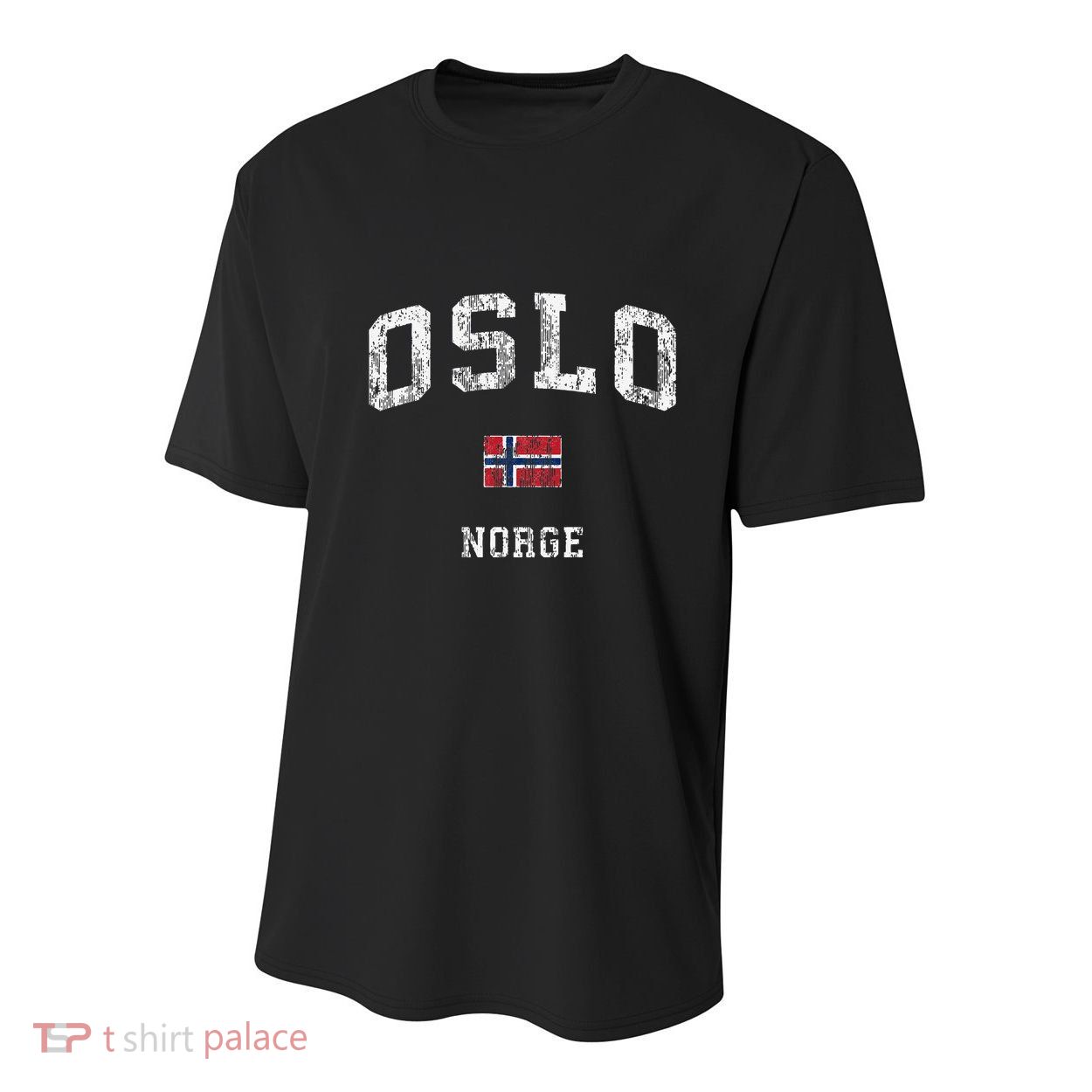 Oslo Norway Norge Vintage Athletic Sports Youth Performance Sprint T-Shirt