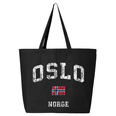 Oslo Norway Norge Vintage Athletic Sports 25L Jumbo Tote