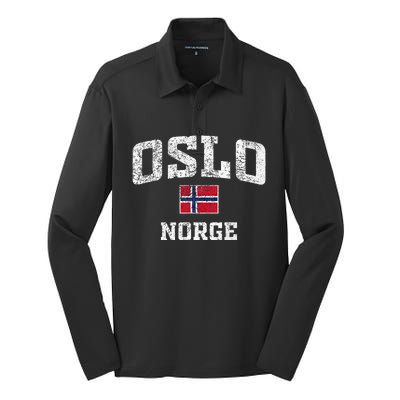 Oslo Norge Norway Silk Touch Performance Long Sleeve Polo